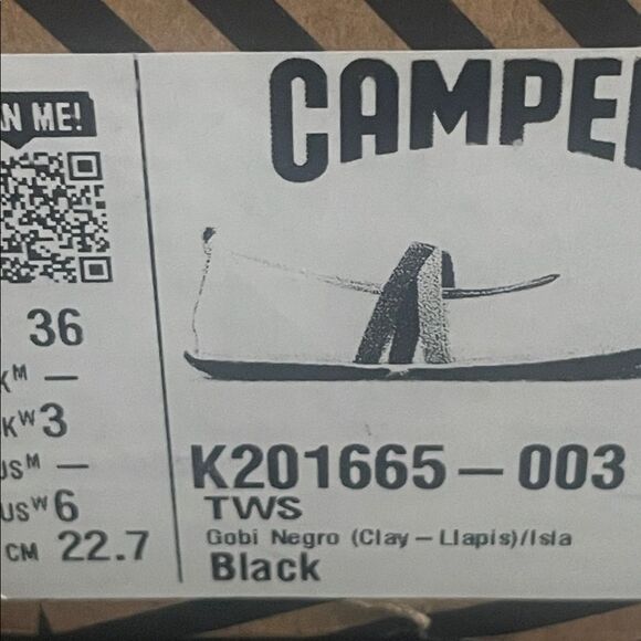Camper Black Twist Ballet Flats Size 6 - Picture 10 of 10